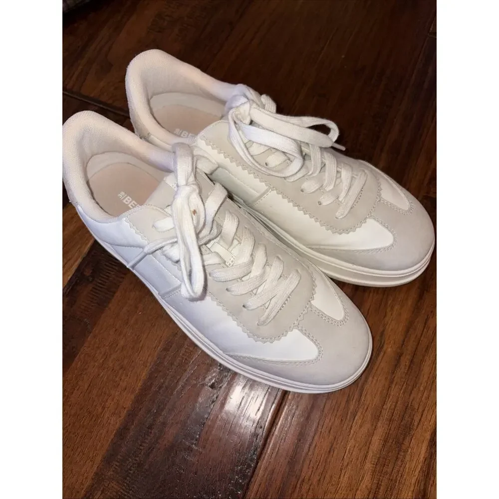 Bershka Shoes Leather ThickSole White EU 39 Rare Bought In Spain Gently Used